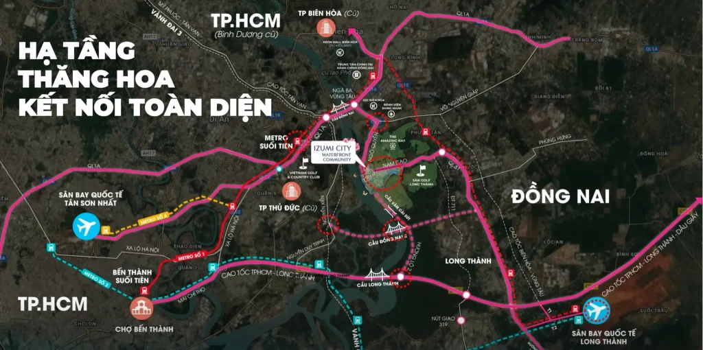 Vị trí Phân Khu Izumi Canaria Biên Hòa